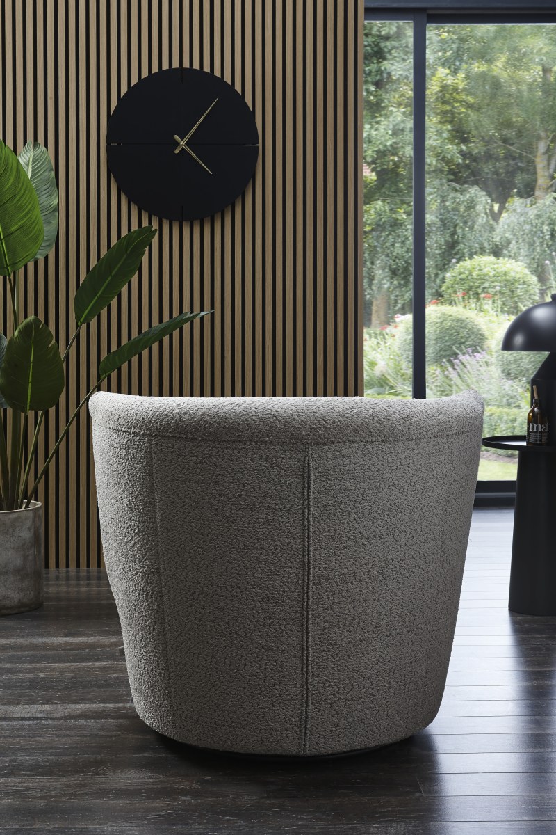 Sessel Cativa -  drehbar, Stoff, Graubeige