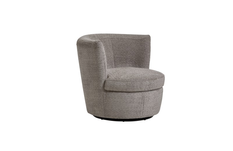 Sessel Cativa -  drehbar, Stoff, Graubeige