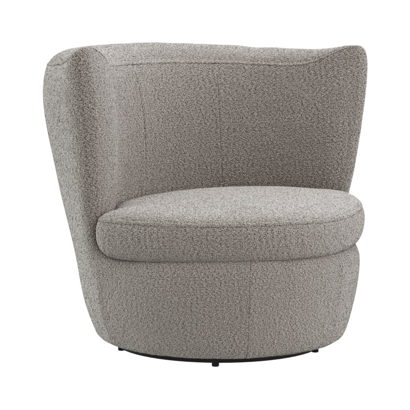 Sessel Cativa -  drehbar, Stoff, Graubeige