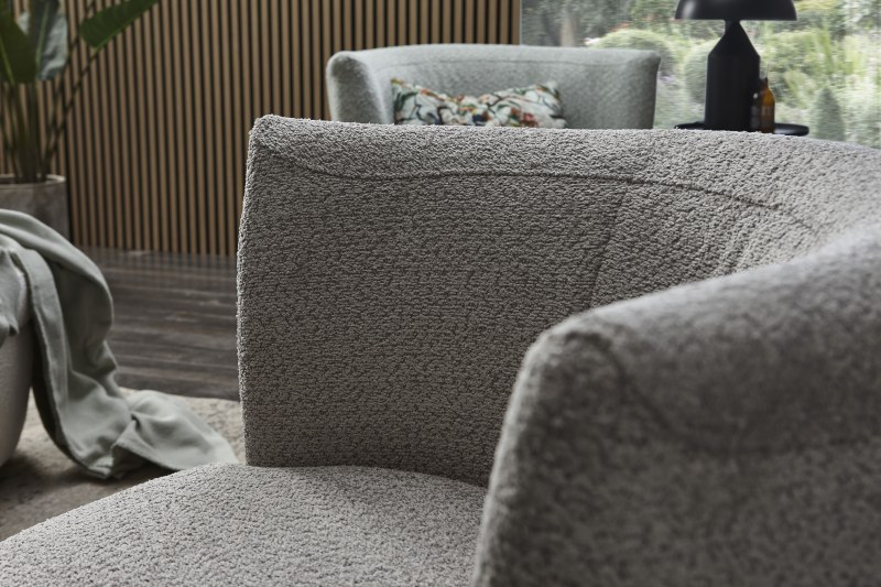 Sessel Cativa -  drehbar, Stoff, Graubeige