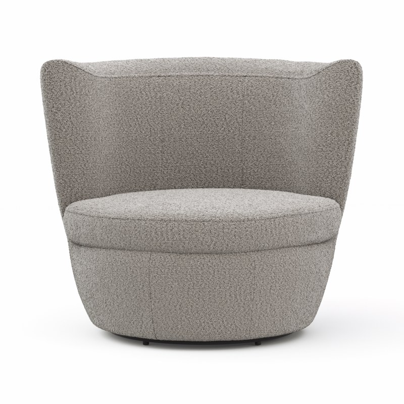 Sessel Cativa -  drehbar, Stoff, Graubeige
