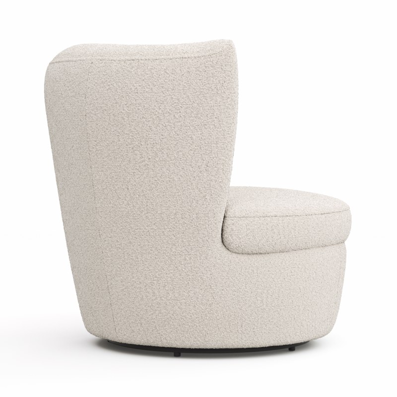 Sessel Cativa - drehbar, Stoff, Creme