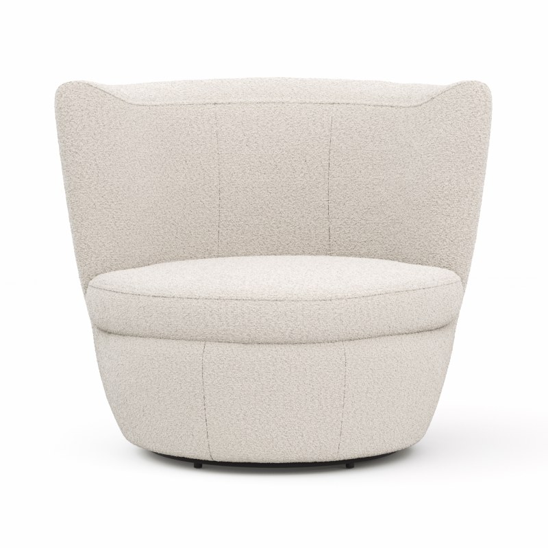 Sessel Cativa - drehbar, Stoff, Creme