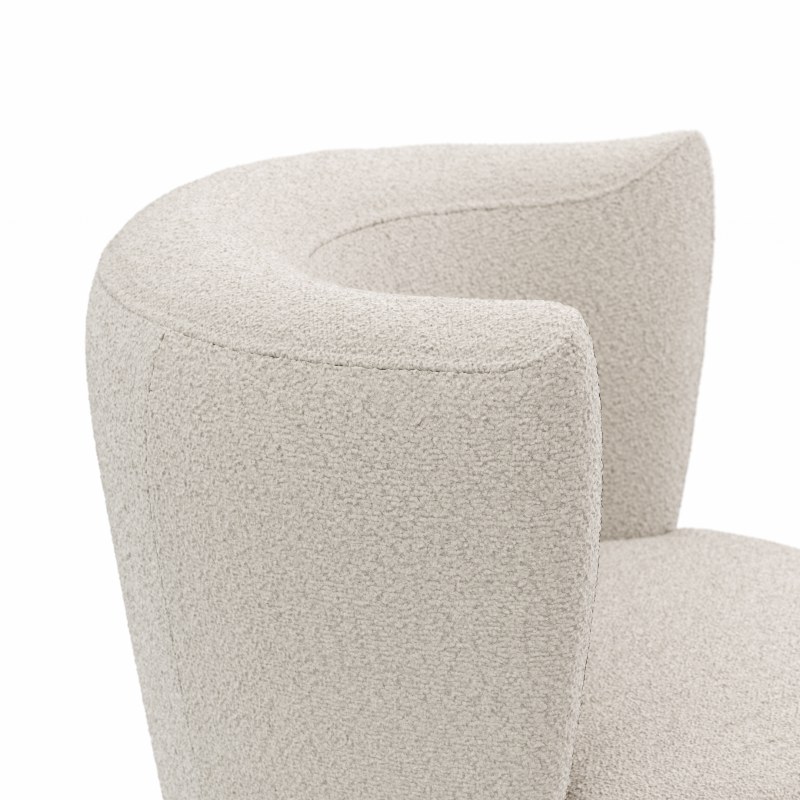 Sessel Cativa - drehbar, Stoff, Creme
