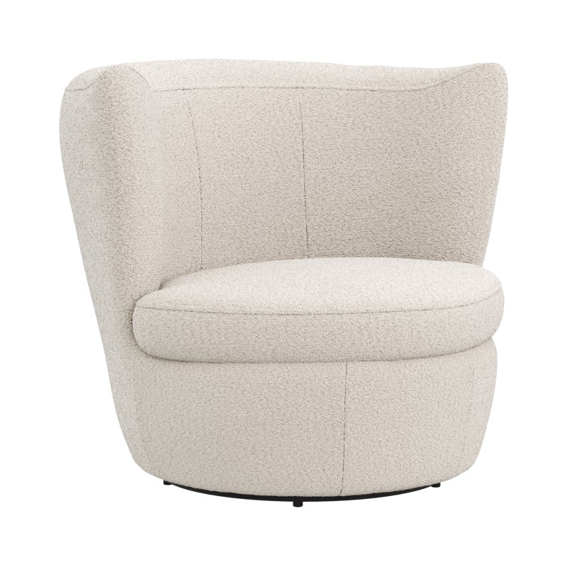 Sessel Cativa - drehbar, Stoff, Creme