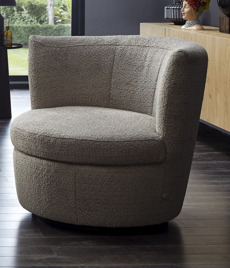 Sessel Cativa - Stoff, Graubeige