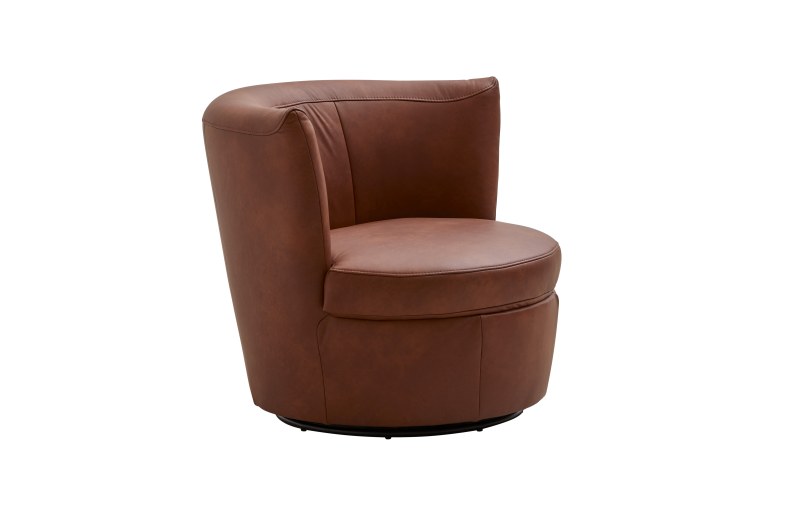 Sessel Cativa - drehbar, Leder, Cognac