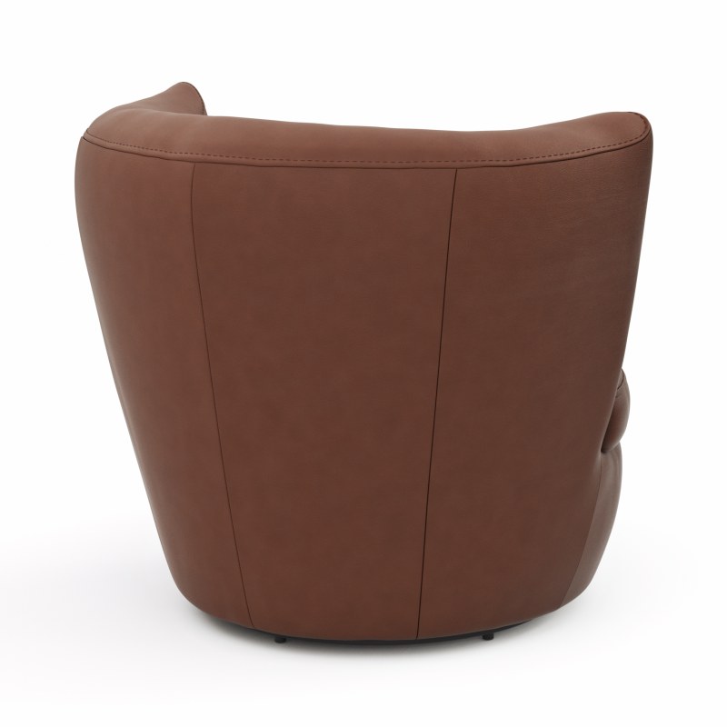 Sessel Cativa - drehbar, Leder, Cognac