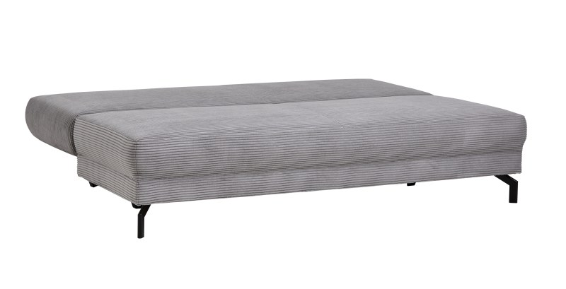 Schlafsofa Salema - 3-Sitzer mit Schlaffunktion (Liegefläche ca. 150x200cm), Stoff, Hellgrau