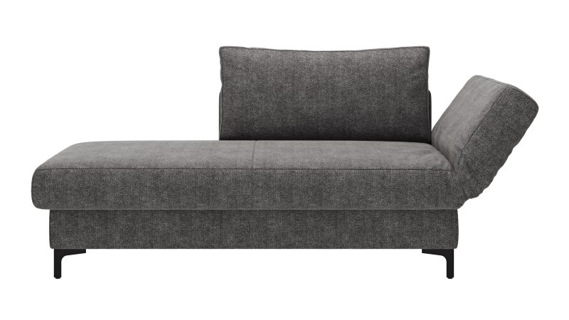 Schlafsofa Verano - Ausrichtung rechts inkl. Schlaffunktion und Bettkasten, Stoff, Dunkelgrau