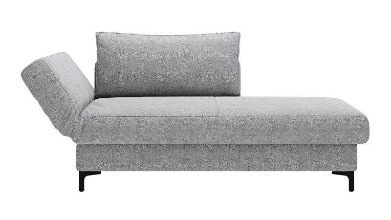 Schlafsofa Verano - Ausrichtung links inkl. Schlaffunktion und Bettkasten, Stoff, Hellgrau
