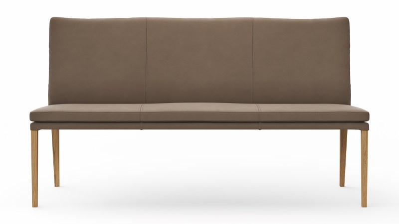 Polsterbank Tuma - Breite ca. 175 cm, Leder, Sand