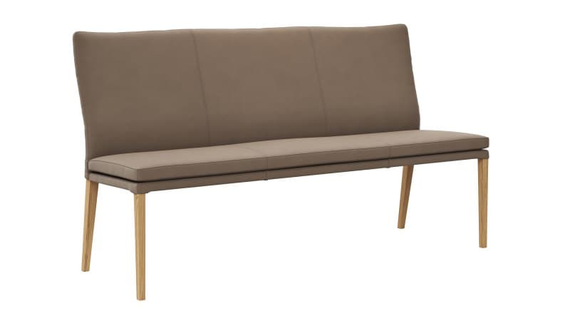Polsterbank Tuma - Breite ca. 175 cm, Leder, Sand