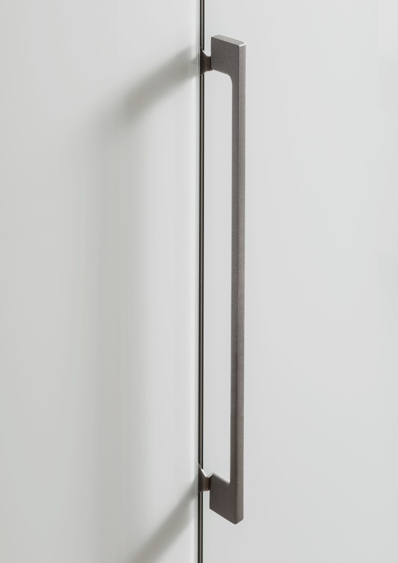 Drehtürenschrank Marbella - B. ca. 302cm, Korpus, Front Glas, Weiß