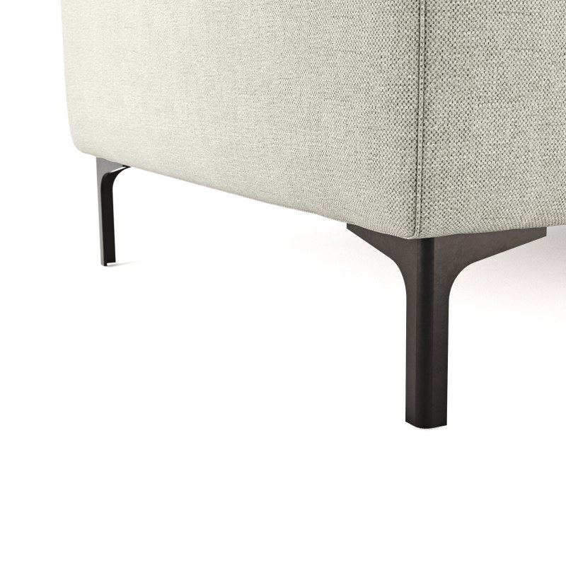 Ecksofa Anna - 2,5-Sitzer mit Longchair rechts, Relaxfunktion/Sitzvorzug motorisch, Stoff, Beige