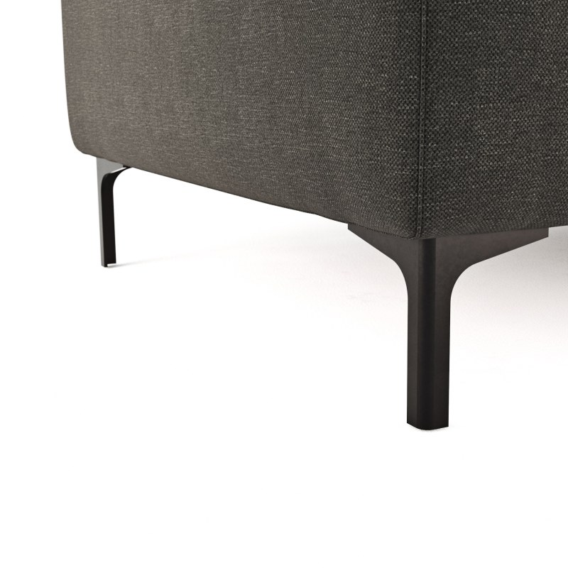 Ecksofa Anna - 2,5-Sitzer mit Longchair rechts, Relaxfunktion/Sitzvorzug motorisch, Stoff, Dunkelbraun