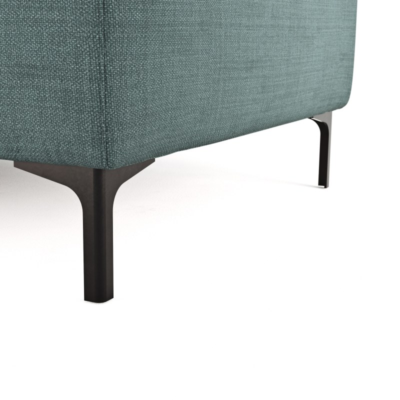Ecksofa Anna - Longchair links mit 2,5-Sitzer, Relaxfunktion,Sitzvorzug motorisch, Stoff, Aqua