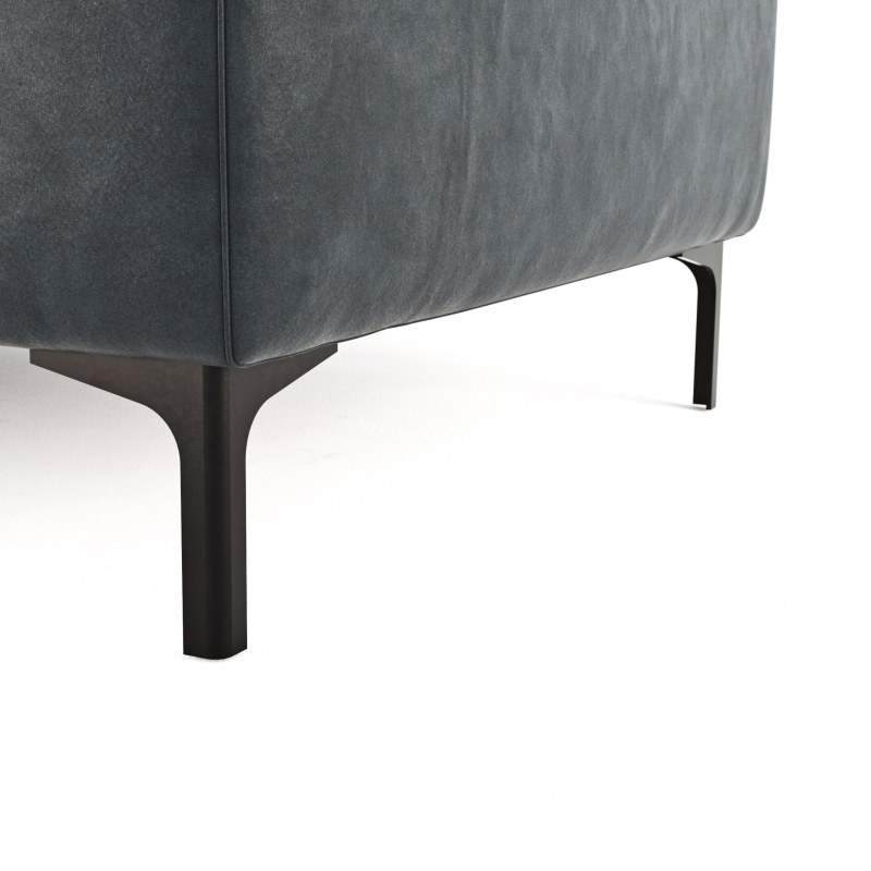 Ecksofa Anna - Longchair links mit 2,5-Sitzer, Relaxfunktion,Sitzvorzug motorisch, Stoff, Stahl