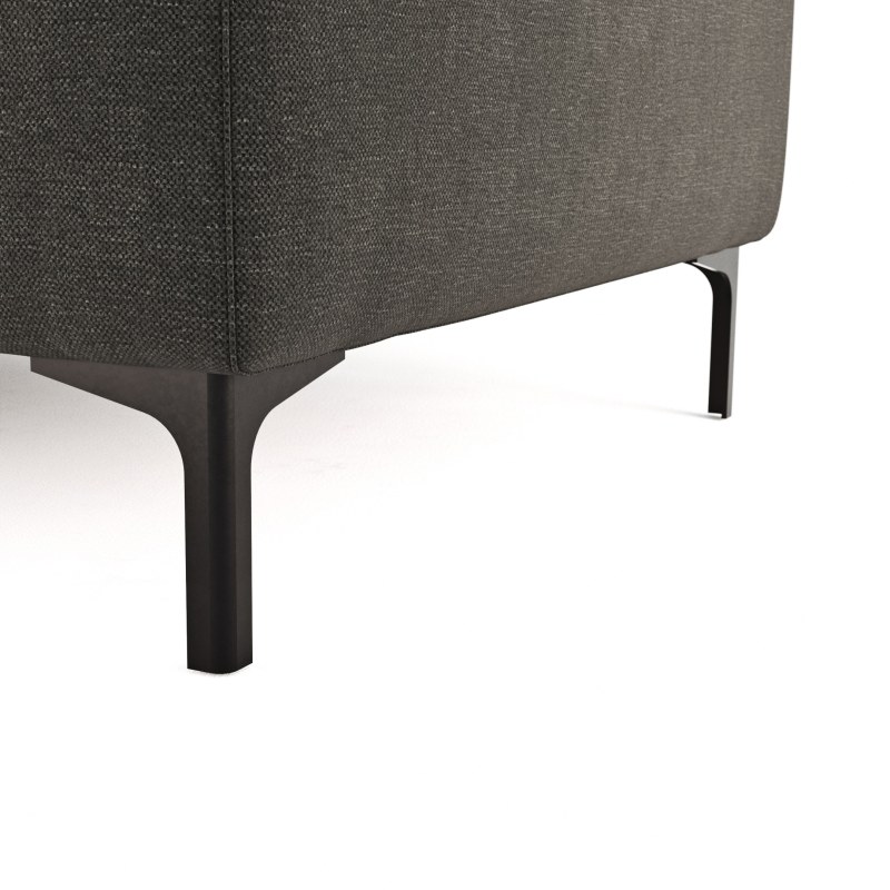 Ecksofa Anna - Longchair links mit 2,5-Sitzer, Relaxfunktion,Sitzvorzug motorisch, Stoff, Dunkelbraun
