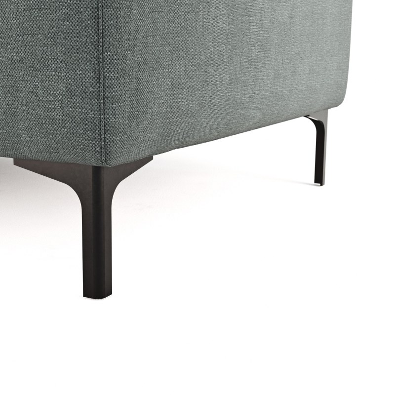 Ecksofa Anna - Longchair links mit 2,5-Sitzer, Relaxfunktion,Sitzvorzug motorisch, Stoff, Grau