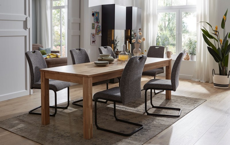 Esstisch Dinner - LB ca. 160x90 cm, Eiche bianco massiv