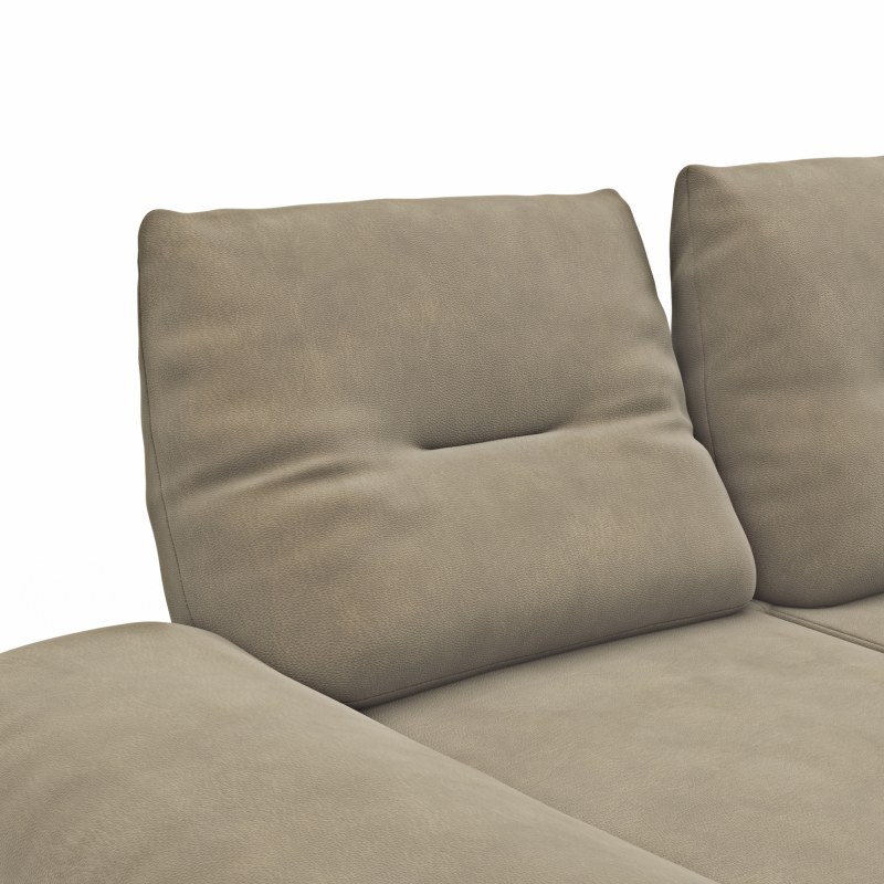 Sofa Lucero - 2-Sitzer, Leder, Taupe