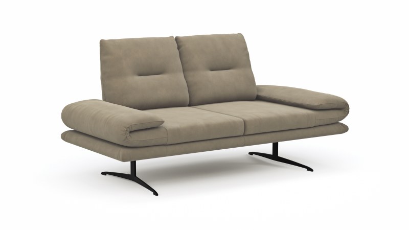 Sofa Lucero - 2-Sitzer, Leder, Taupe