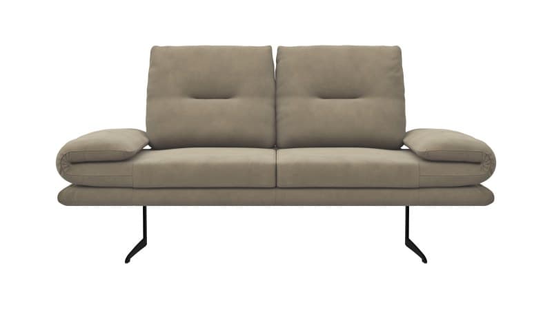 Sofa Lucero - 2-Sitzer, Leder, Taupe