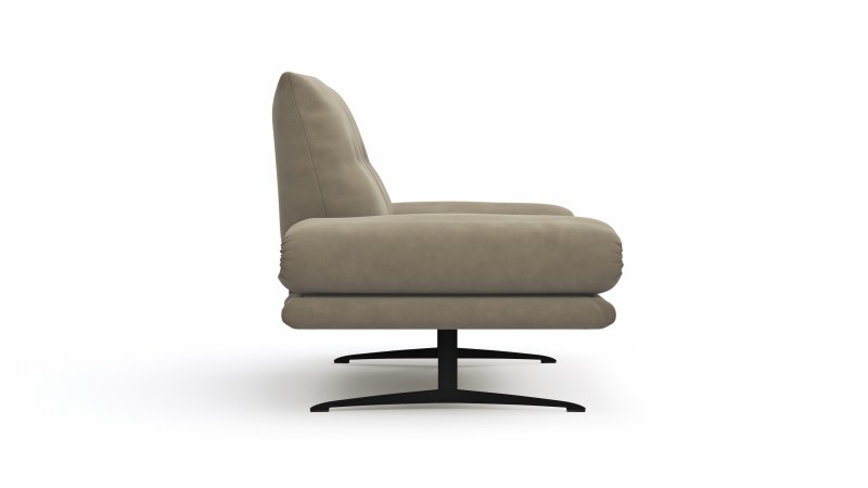 Sofa Lucero - 2,5-Sitzer, Leder, Taupe
