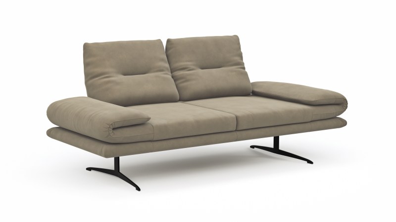 Sofa Lucero - 2,5-Sitzer, Leder, Taupe