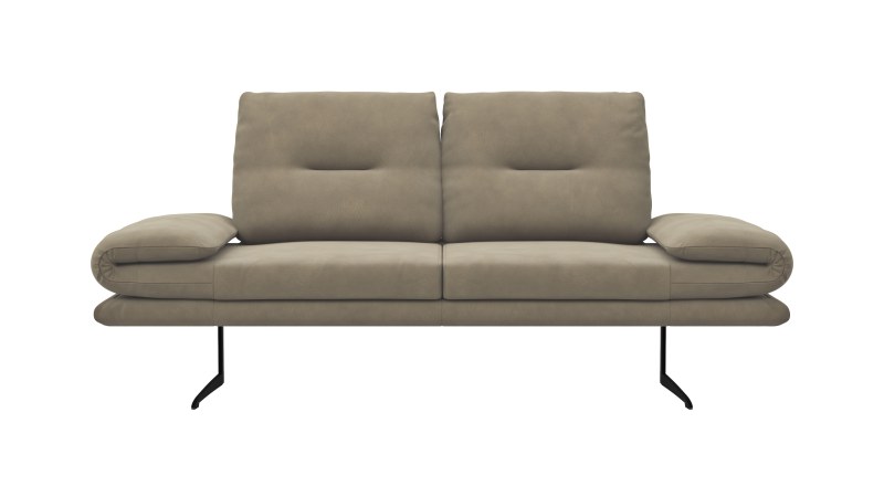 Sofa Lucero - 2,5-Sitzer, Leder, Taupe