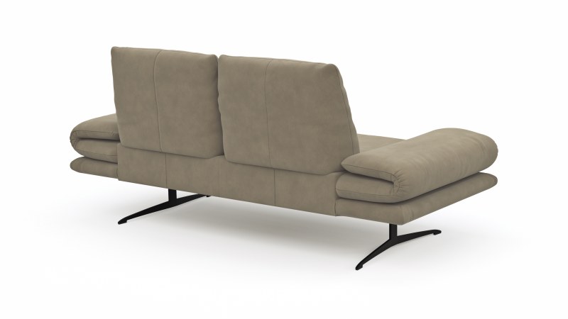 Sofa Lucero - 2,5-Sitzer, Leder, Taupe