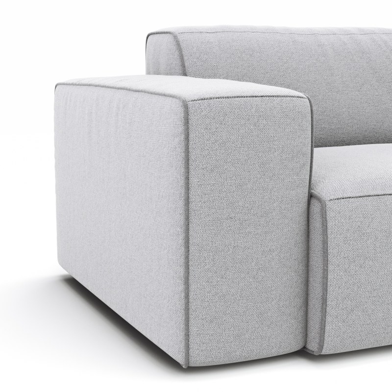 Sofa Elementos - 3-Sitzer, Stoff, Hellgrau