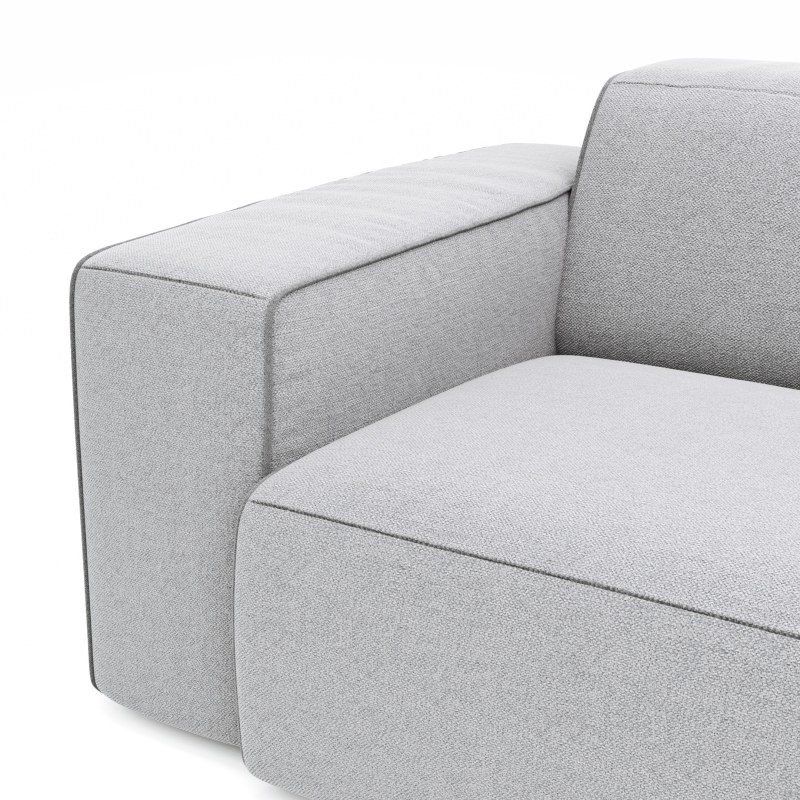 Sofa Elementos - 3-Sitzer, Stoff, Hellgrau