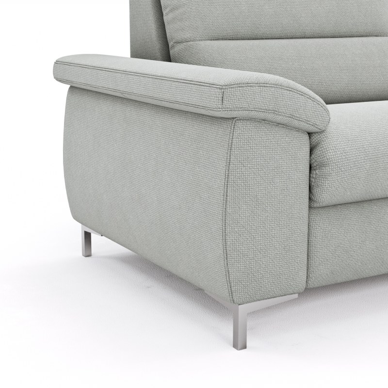 Sofa Cornella Plus - 2-Sitzer, Stoff, Hellgrau