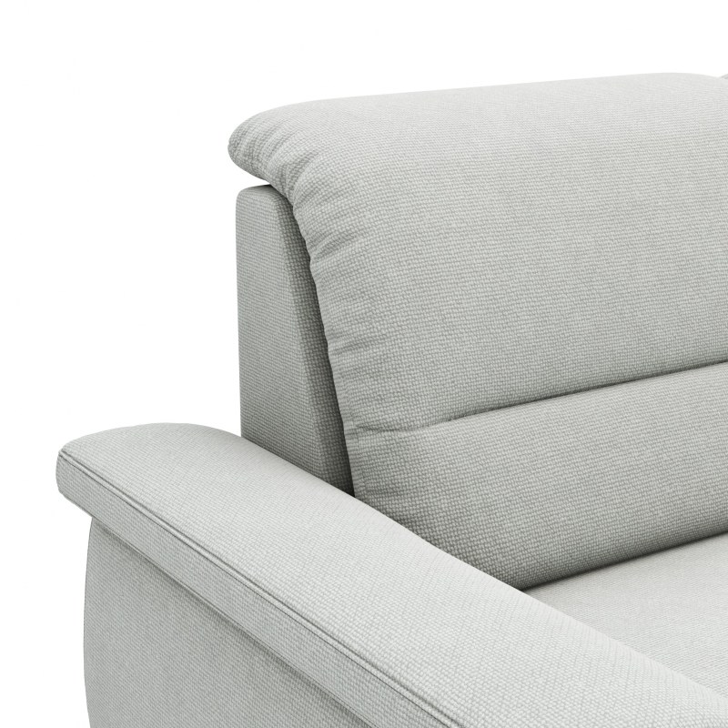 Sofa Cornella Plus - 2-Sitzer, Stoff, Hellgrau