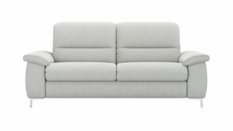 Sofa Cornella Plus - 2-Sitzer, Stoff, Hellgrau