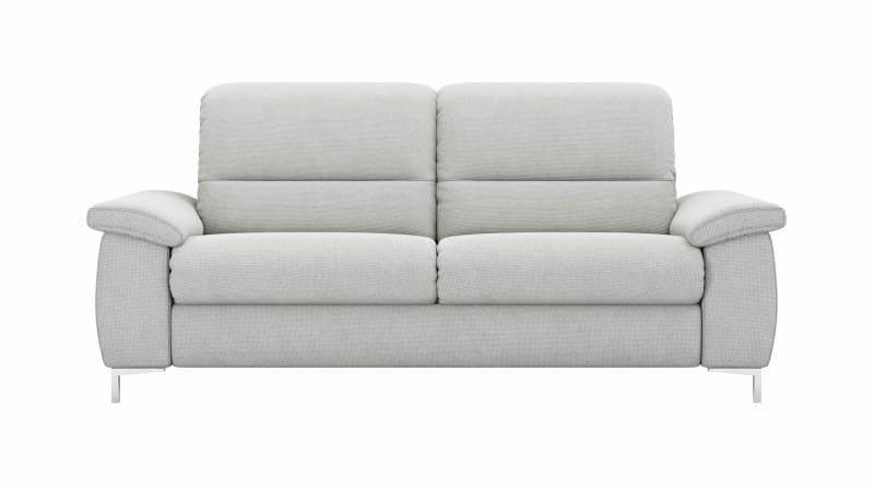 Sofa Cornella Plus - 2-Sitzer, Stoff, Hellgrau