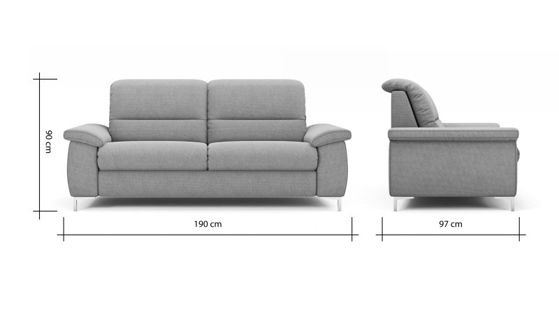 Sofa Cornella Plus - 2-Sitzer, Stoff, Rosé