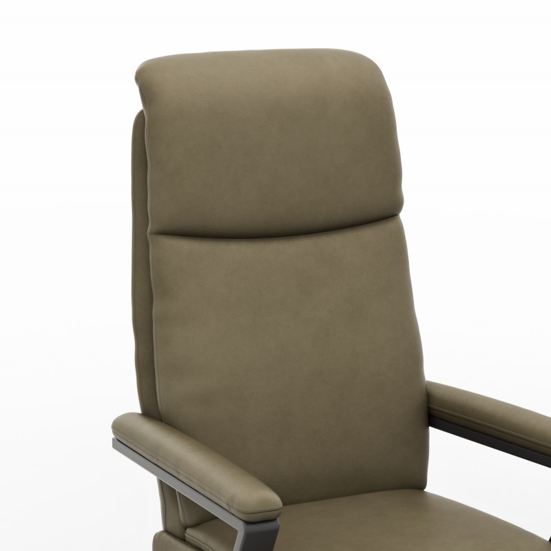 Drehsessel Enno Lazyline - Größe M inkl. Relaxfunktion, Leder Olive