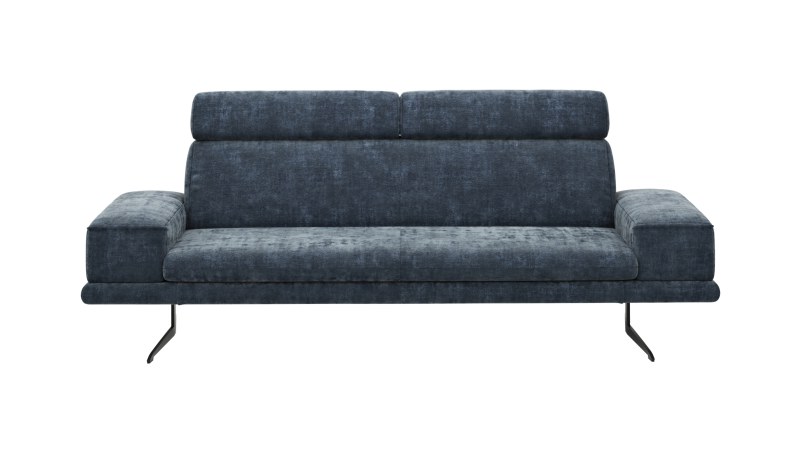 Sofa Hubertus - 2,5-Sitzer, Stoff, Blau