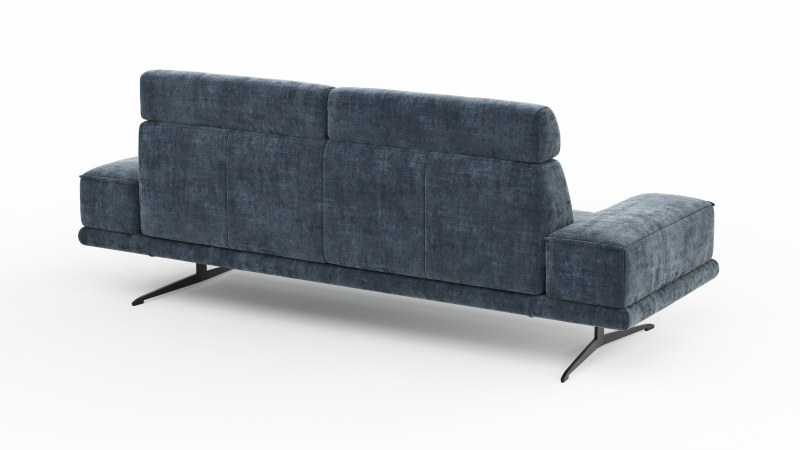 Sofa Hubertus - 2,5-Sitzer, Stoff, Blau
