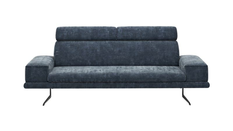 Sofa Hubertus - 2,5-Sitzer, Stoff, Blau