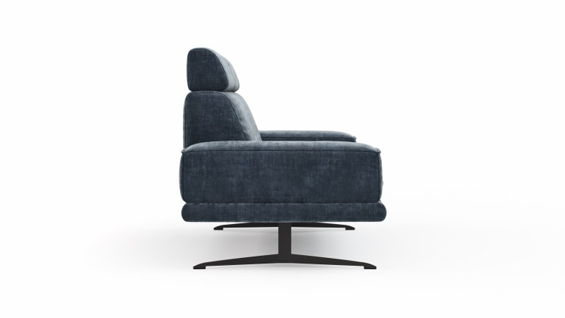 Sofa Hubertus - 2-Sitzer, Stoff, Blau