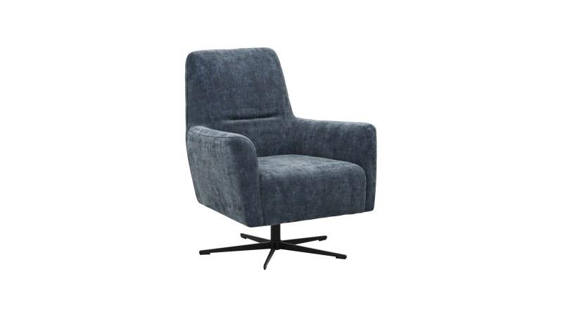 Drehsessel Charlotte - Stoff, Blau