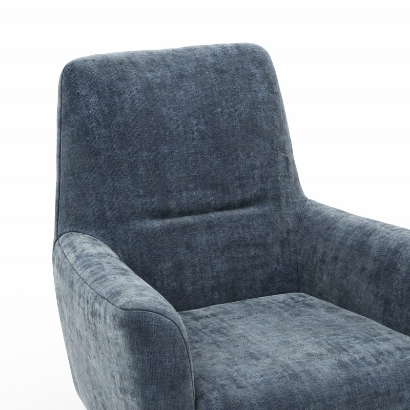 Drehsessel Charlotte - Stoff, Blau