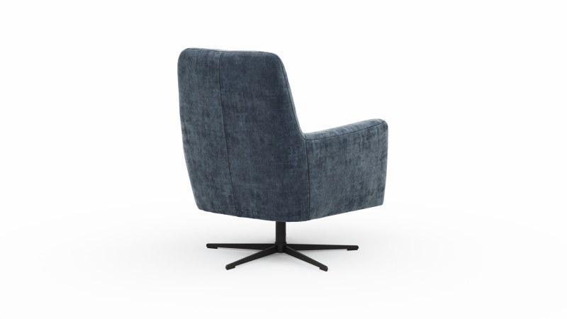 Drehsessel Charlotte - Stoff, Blau