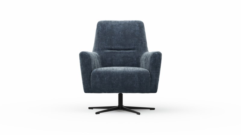 Drehsessel Charlotte - Stoff, Blau
