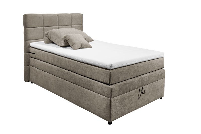 Boxspringbett- Liegefläche ca. 120x200 cm, Stoff Beige