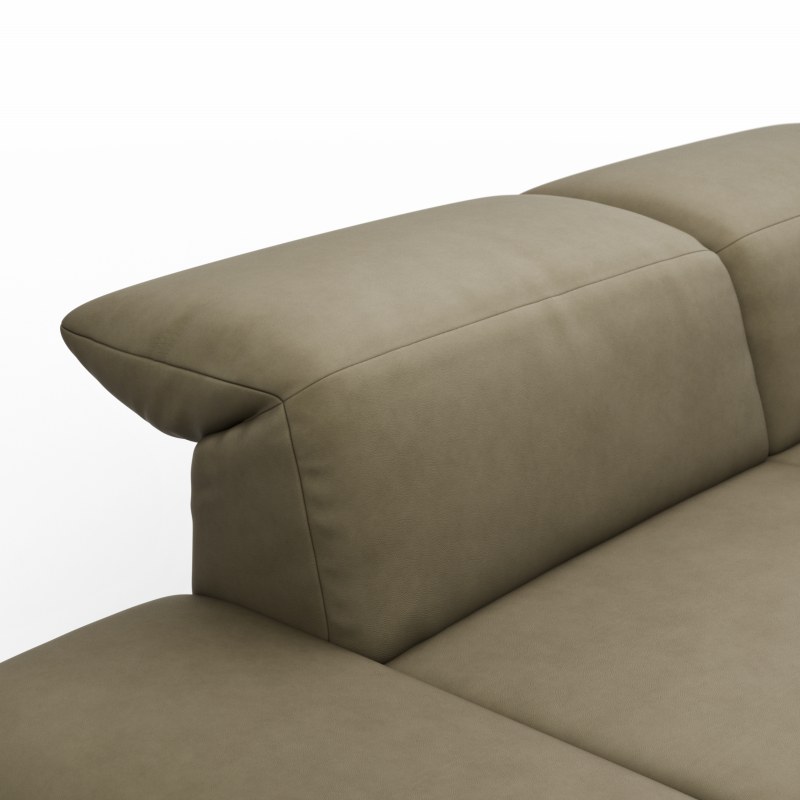 Sofa Elena - 2,5-Sitzer, Leder, Olive